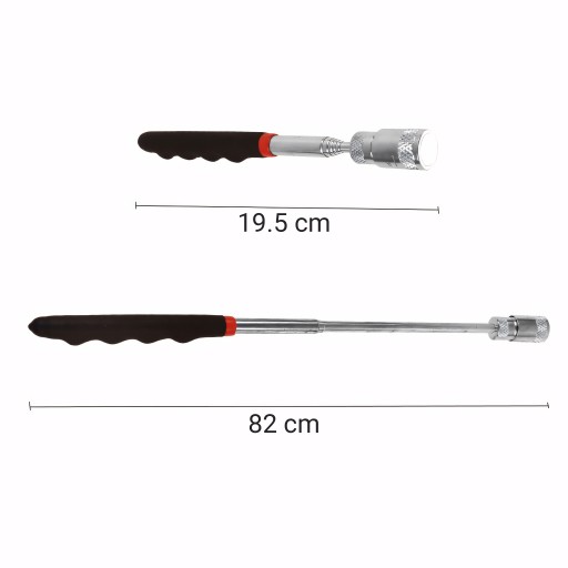 MAGNETICKÝ UCHOVÁVAČ TELESKOPICKÝ MAGNETOVÝ BATERKA LED DIÓDA DLHÁ 82CM