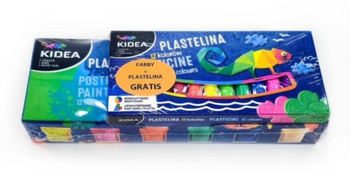 KIDEA SET PLAGÁTOVÉ FARBY + PLASTIKA 12 FARIEB.