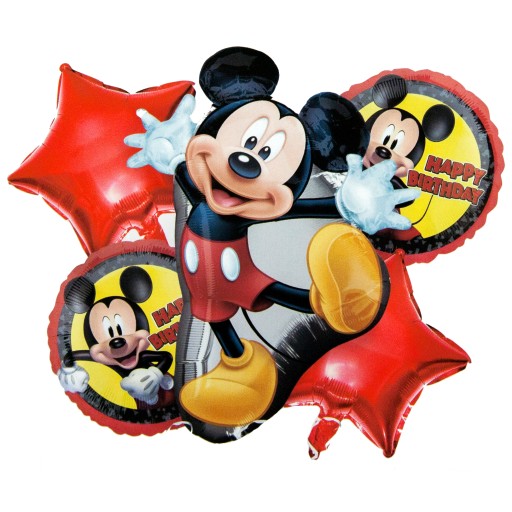 SADA FÓLIOVÝCH BALÓNOV MICKEY MOUSE - 5 ks