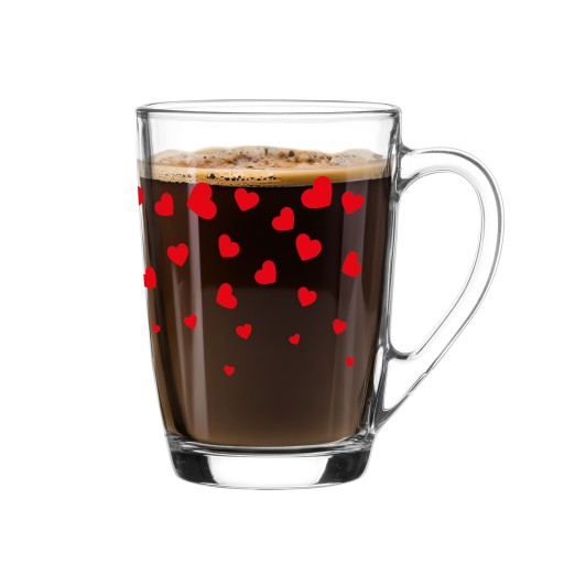 Glasmark Ala Sklenený hrnček 300ml Hearts