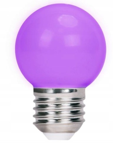 LED ŽIAROVKA E27 2W G45 FIALOVÁ na girlandy, 5 ks