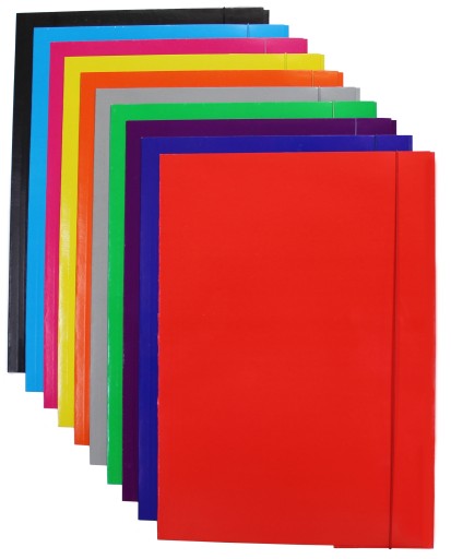 Folder Folders s gumičkou A4 MIX 10 ks BB farebné