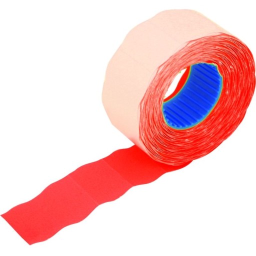 CENOVÁ ŠTÍTOK 2-RADOVÁ 26x16mm DM Zvlnená ČERVENÁ
