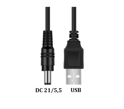 Adaptér Adaptér Konvertor USB DC zástrčka 5,5x2,1mm 5V-5V