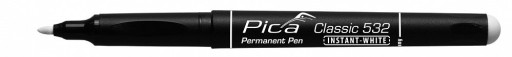 Permanentný popisovač tenký Pica Presný popisovač Ostrý biely popisovač