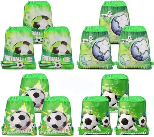 BATOŽNÁ TAŠKA S VÝŤAHOM NA FUTBAL PRE DETI 12 KUSOV PE