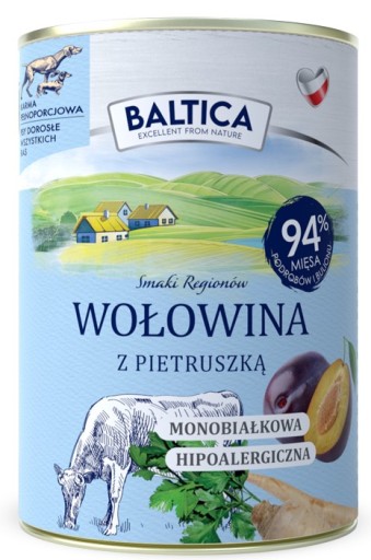 Baltica mokré krmivo pre psov hovädzie s petržlenovou vňaťou 400g