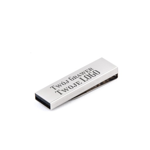 Kovový CLIP pendrive 2 GB USB 2.0 + gravírovanie LOGA