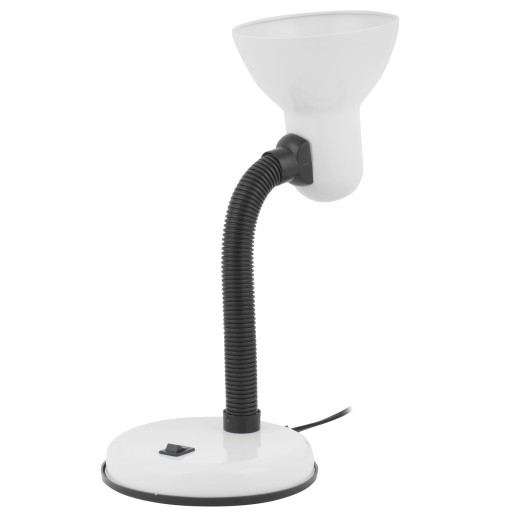 Biela nastaviteľná LED stolová lampa do školy