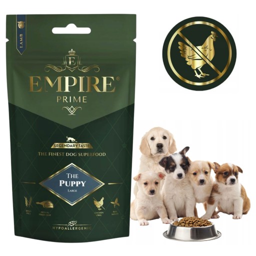 EMPIRE PRIME SUCHÉ KRMIVO PRE MLADÉ ŠTENIATKA VEĽKÝCH A STREDNÝCH PLEMIEN, ĽAHKO Stráviteľné 50 g