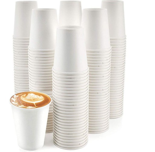 BIELY PAPIEROVÉ HRNČEKY NA KÁVOVÉ NÁPOJE 250ML 100ks (na ďalší predaj)