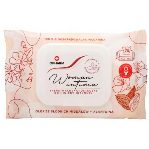 OPHARM Vlhčené obrúsky na intímnu hygienu Woman Intima Mandle, 24 ks.
