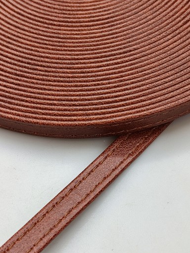 Eko kožený remienok na kabelku 8 mm / 100 cm hnedý