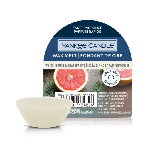 Yankee Candle vonný vosk WHITE SMREK & GRAPEFRUIT 22g