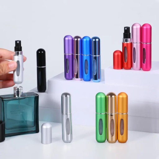 PARFUME ATOMIZER Fľaštička s dávkovačom parfumov 5 ml, matná strieborná