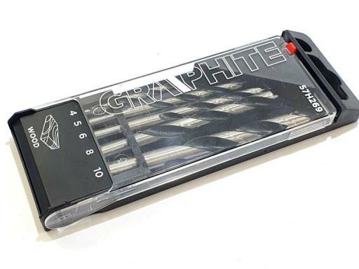 Vrták do dreva 4-10mm 5ks GRAPHITE 57H269