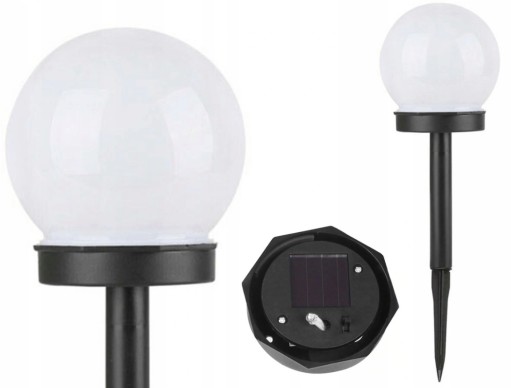 LED záhradné svietidlo SOLAR BALL WHITE 10 cm