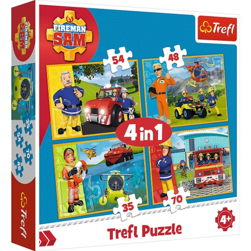 34311 KOCKY PUZZLE 4V1 HASIČ