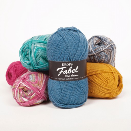 Ponožková priadza - FABEL Drops - farba: 677