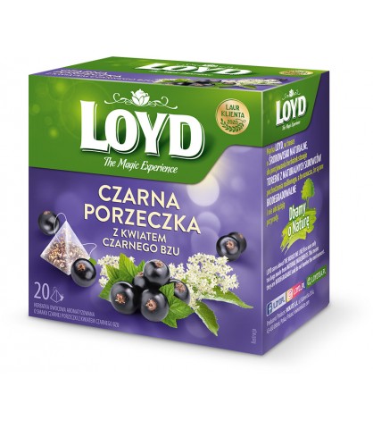 Ovocný čaj Čierna ríbezľa Baza Sladké drievko Kvet ibišteka 20 T. LOYD