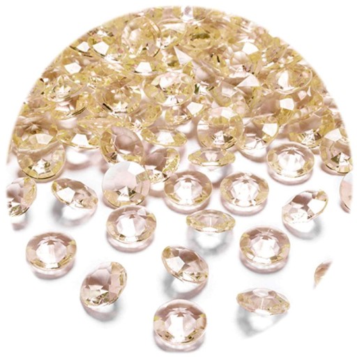 DIAMANTY svadobné kryštály 12 mm zlato 100 ks