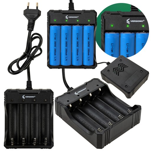 NABÍJAČKA PRE 4 BATÉRIE LI-ION 18650 3,7V AC 100-240V CV 1200 MA QUAD