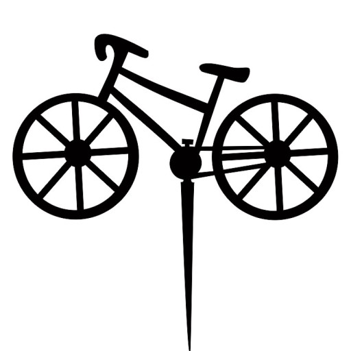 Torta na bicykel, čierna, 9cm PLEXI