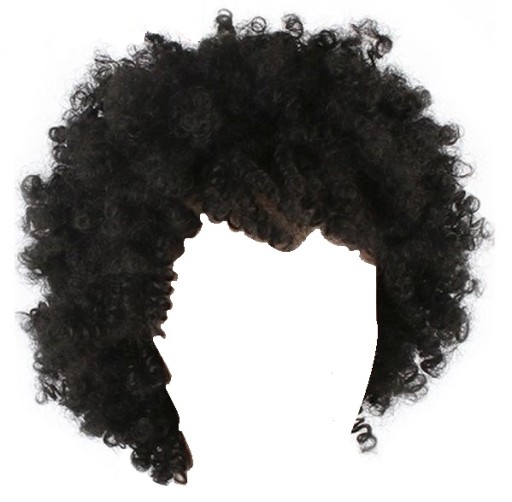 Čierna afro parochňa Klaun Klaun Savage Africa