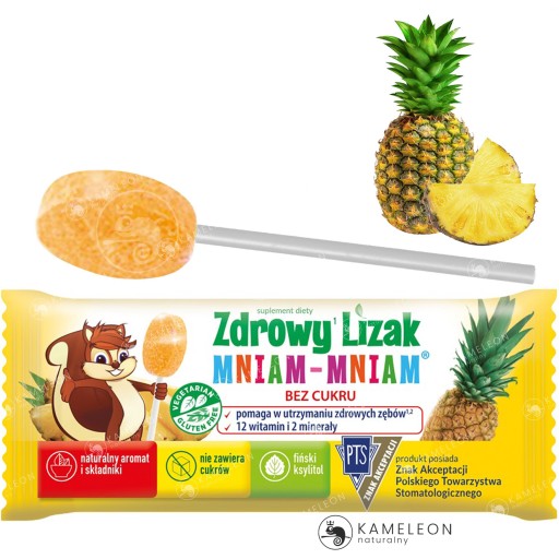 Yum Yum ANANÁSOVÉ LOLLY 10 ks. STARPHARMA VITAMÍNY A MINERÁLY bez cukru