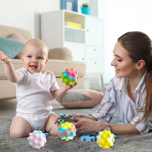 ANTISTRESOVÁ HRAČKA GNIOTEK POP IT GUĽA PUSH BUBBLE SENSORY COLOR