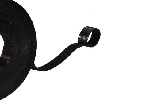 Páska na organizovanie káblov, pásik na suchý zips, 13 mm, 5 m, čierna