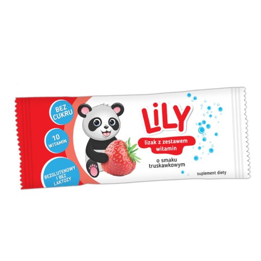 Lily jahodová lízanka s vitamínmi 8g - 7Pharma