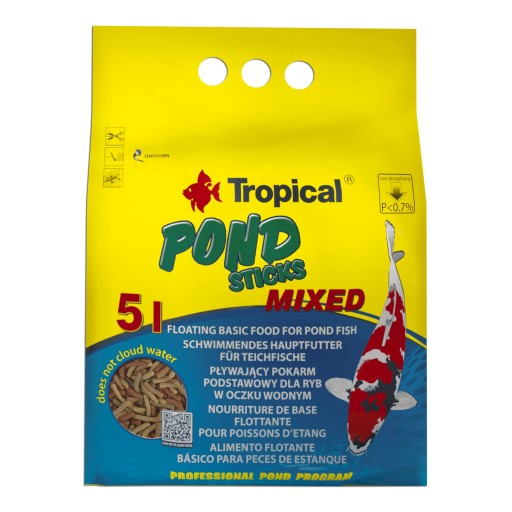 Tropické KOI POND STICKS MIXED 5L vak