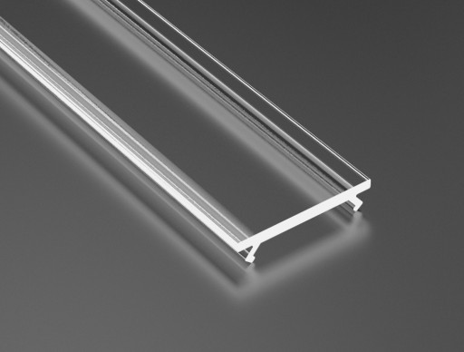 1 meter PVC difúzor pre ALU PROFILY typ ABC TRANSPARENT