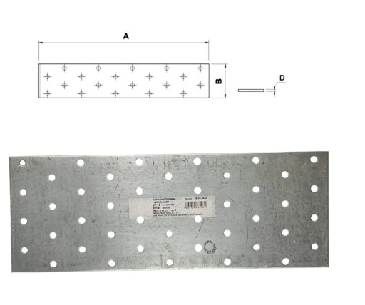 Plochá spojka LP-18 rozmery 80x220mm Skrutka-kov