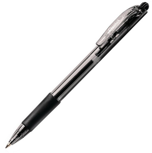 Pentel BK417 čierne výsuvné guľôčkové pero x 10 kusov