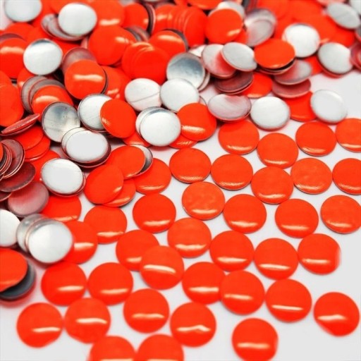 Kovové taniere Thermo Jets 500 kusov, oranžové 5 mm
