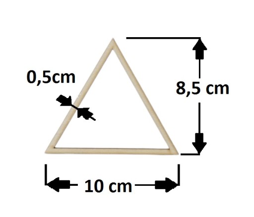 Trojuholníkové obruče 10 cm / 2 ks lapač snov Scrapki