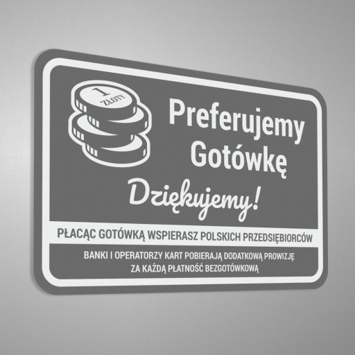 Preferujeme Hotovosť - nálepka 10x15