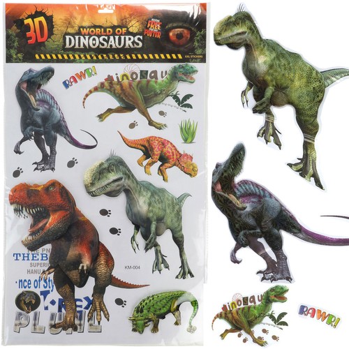 VEĽKÉ XXL NÁLEPKY NA STENU T-REX 3D DINOSAURY