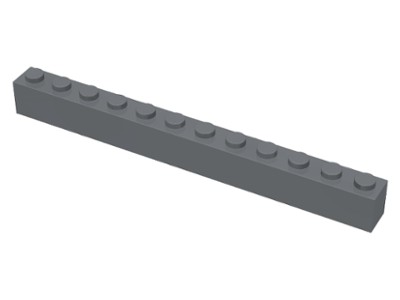 LEGO 6112 BRICK 1x12 tmavosivá NOVINKA (5g)