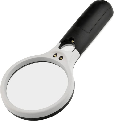 LED podsvietená lupa na čítanie