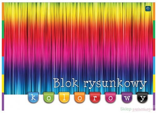 A3 farebný blok na kreslenie, farebné listy papiera (60037)