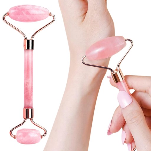 QUARTZOVÝ VÁLEC NA MASÁŽ TVÁRE A TELA PRÍRODNÝ VÁLEC ROSE QUARTZ