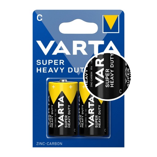 VARTA Super Heavy Duty SuperLife LR14 C zinkovo-uhlíková batéria x2 ks.