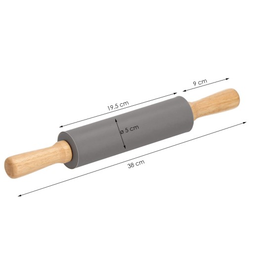 SILIKÓNOVÝ VALEC DO KUCHYNE NA PIZZOVÉ CESTO, OTOČNÝ, 38cm XXL, VEĽKÝ VALEC