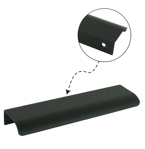 ÚCHYTKA NA NÁBYTOK, HRANA NA ZÁSUVKU SKRIŇKY, MATNÁ ČIERNA, 296 / 256 MM