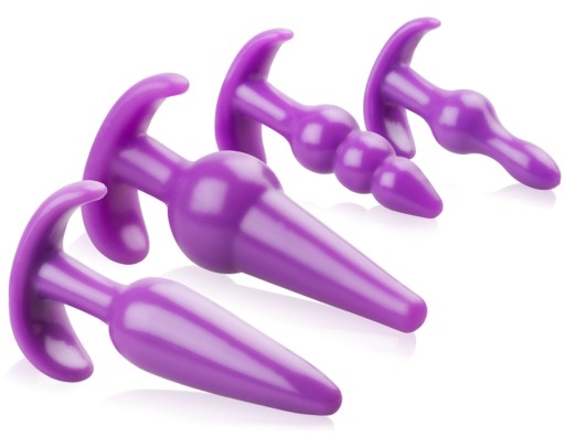 SADA 4 SEXUÁLNYCH ZÁSTRČEK PRE ANÁLNU PESTOVAČKU
