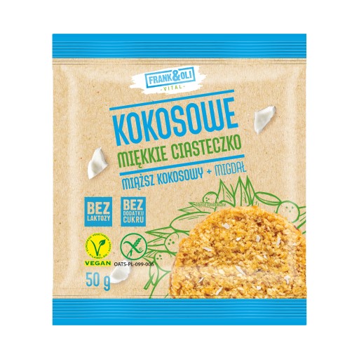 Kokosová sušienka s mandľou Frank & Oli 50 g x 6 ks