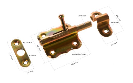 Malá skrutka s bezpečnostnou skrutkou v zlatej farbe